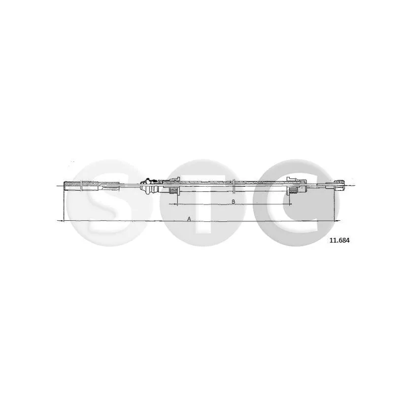 Tirette à câble, frein de stationnement STC T483037
