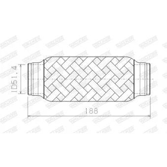 Tube ondulé, système d'échappement WALKER 05320