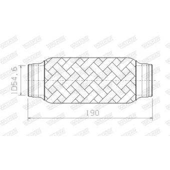 Tube ondulé, système d'échappement WALKER 05321