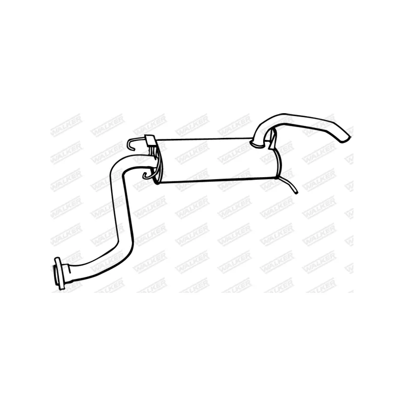 Silencieux arrière WALKER 06207