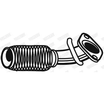 Tube ondulé, système d'échappement WALKER 06952