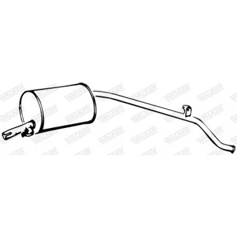 Silencieux arrière WALKER 09663