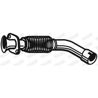 Tube ondulé, système d'échappement WALKER 09986