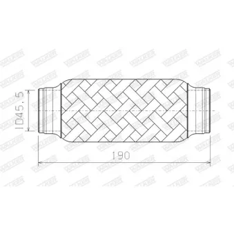 Tube ondulé, système d'échappement WALKER 10406