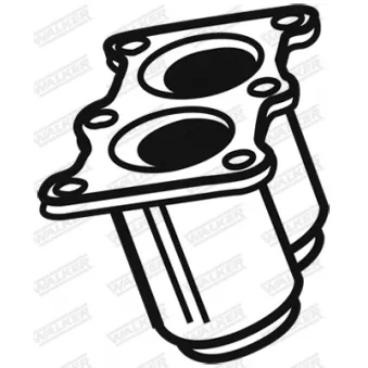 Tube ondulé, système d'échappement WALKER 10544