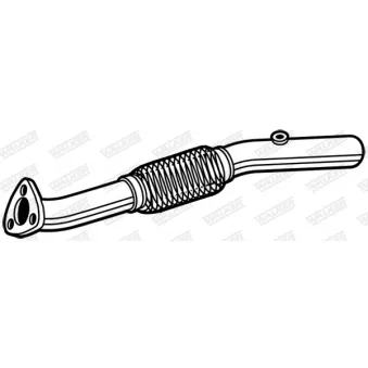 Tube ondulé, système d'échappement WALKER 10644