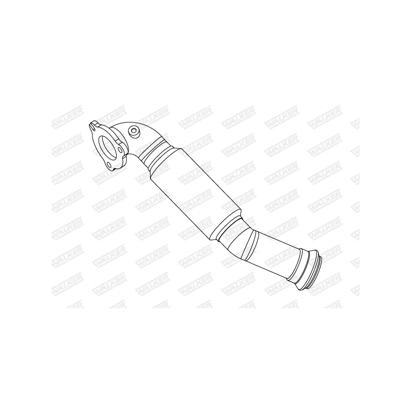 Tube ondulé, système d'échappement WALKER 10962