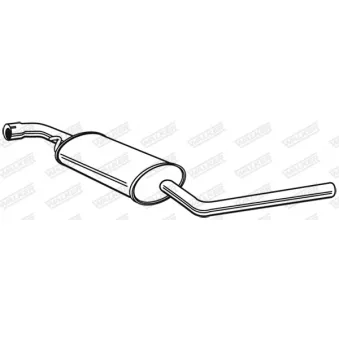 Silencieux central WALKER 21036