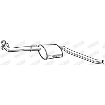 Silencieux central WALKER 22580