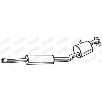 Silencieux arrière WALKER 22848