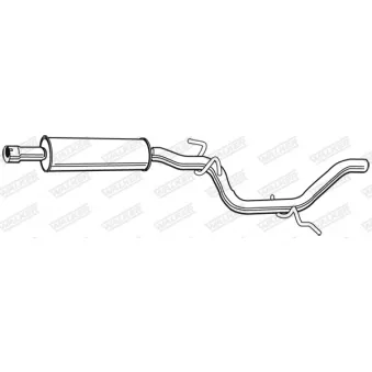 Silencieux central WALKER 23029