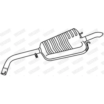 Silencieux arrière WALKER 70203