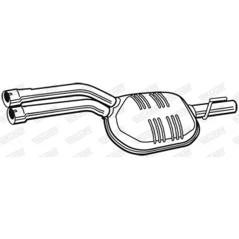 Silencieux central WALKER 72160
