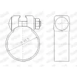 Pièce de serrage, échappement WALKER 80474 - Visuel 1