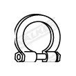 Pièce de serrage, échappement WALKER 80514 - Visuel 1