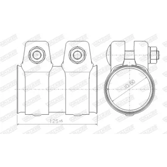 Raccord de tuyau, système d'échappement WALKER 80719