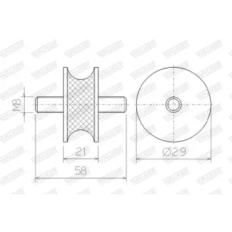 Bandes de caoutchouc, échappement WALKER 81354