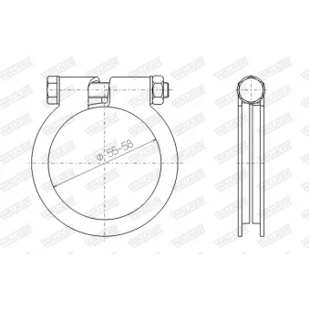 Pièce de serrage, échappement WALKER 81815