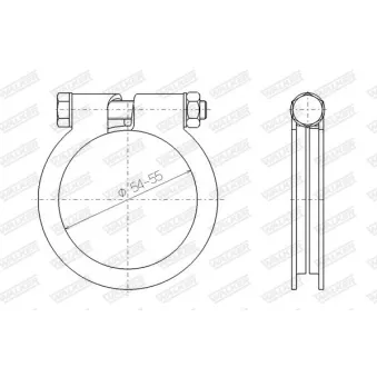 Pièce de serrage, échappement WALKER 81866