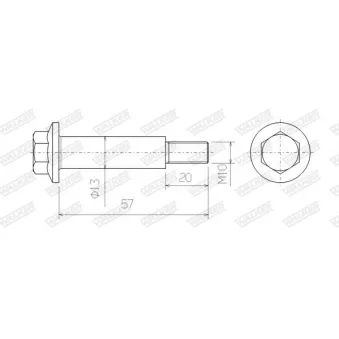 Boulon, système d'échappement WALKER 83155