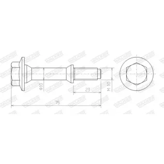 Boulon, système d'échappement WALKER 83170