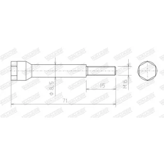 Boulon, système d'échappement WALKER 83181