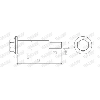 Boulon, système d'échappement WALKER 83193