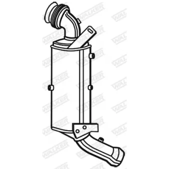 Filtre à particules / à suie, échappement WALKER 93161