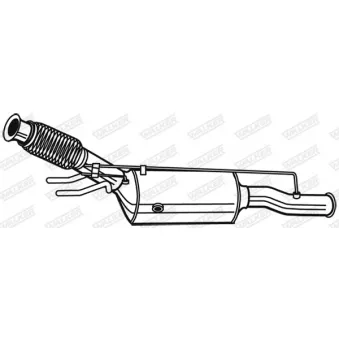 Filtre à particules / à suie, échappement WALKER 93171