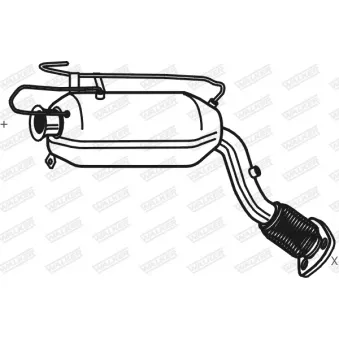 Filtre à particules / à suie, échappement WALKER 93273