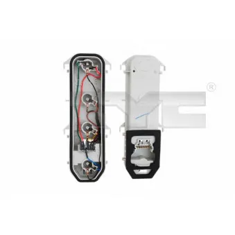 Support de lampe, feu arrière TYC 11-0231-WP-2