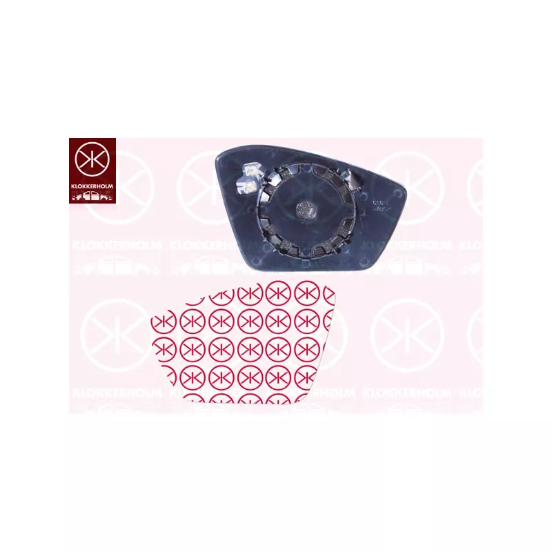 Verre de rétroviseur, rétroviseur extérieur KLOKKERHOLM 75271062
