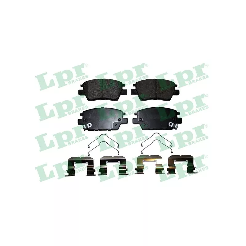 Jeu de 4 plaquettes de frein avant LPR 05P2051K