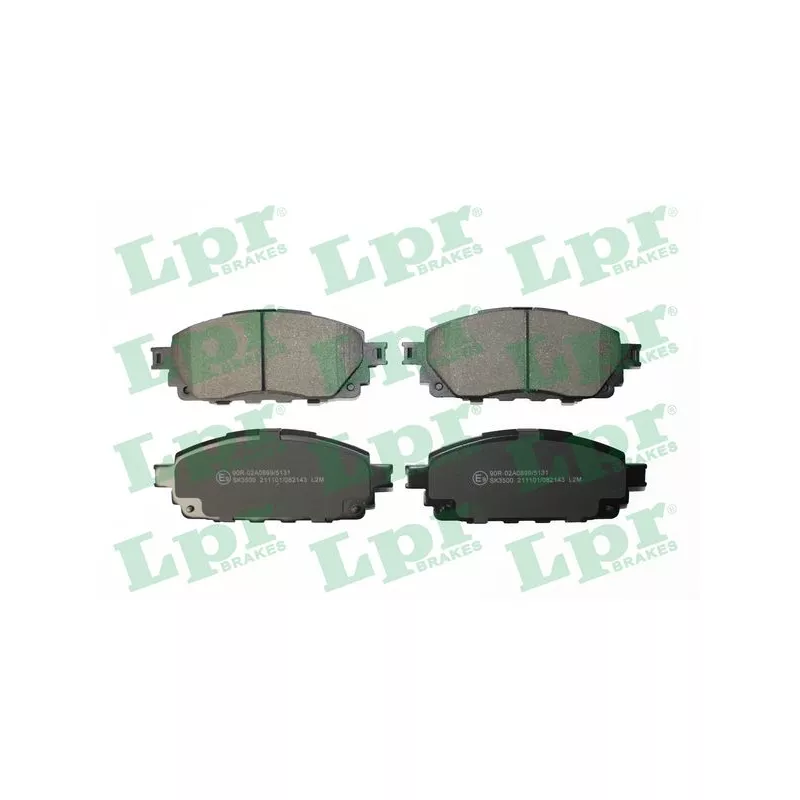 Jeu de 4 plaquettes de frein avant LPR 05P2143