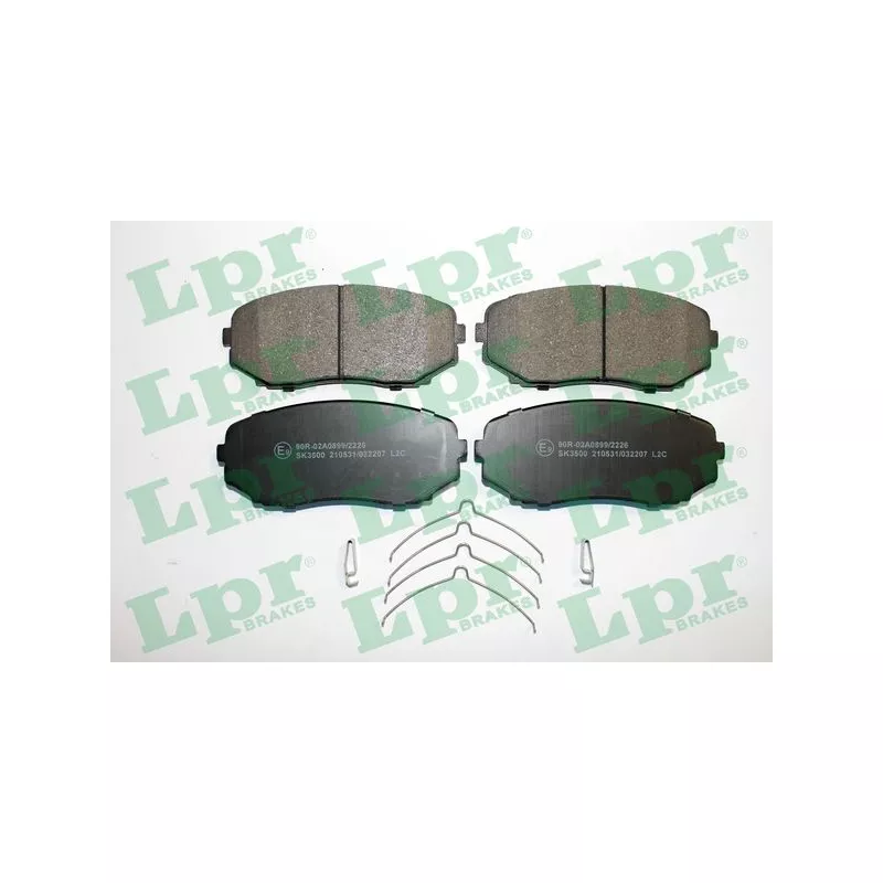 Jeu de 4 plaquettes de frein avant LPR 05P2207