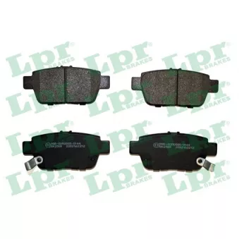 Jeu de 4 plaquettes de frein avant LPR 05P2212