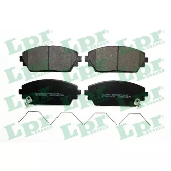 Jeu de 4 plaquettes de frein avant LPR 05P2278