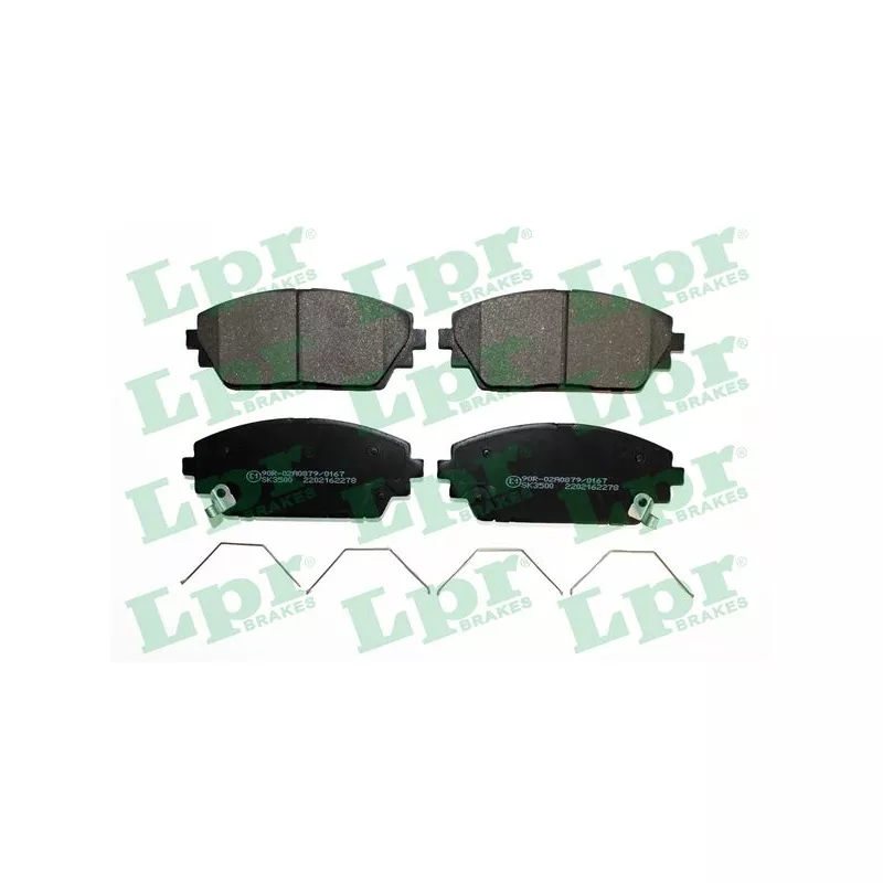 Jeu de 4 plaquettes de frein avant LPR 05P2278