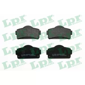 Jeu de 4 plaquettes de frein avant LPR 05P2286