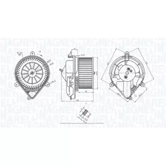 Pulseur d'air habitacle MAGNETI MARELLI 069412228010