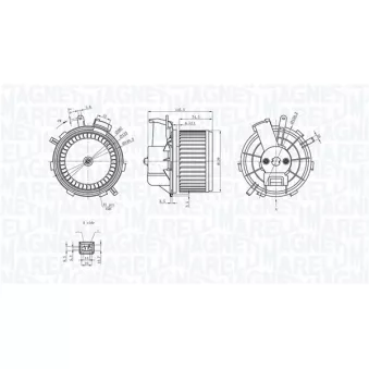 Pulseur d'air habitacle MAGNETI MARELLI 069412236010
