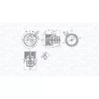 Pulseur d'air habitacle MAGNETI MARELLI 069412247010