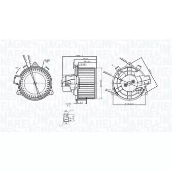 Pulseur d'air habitacle MAGNETI MARELLI 069412375010