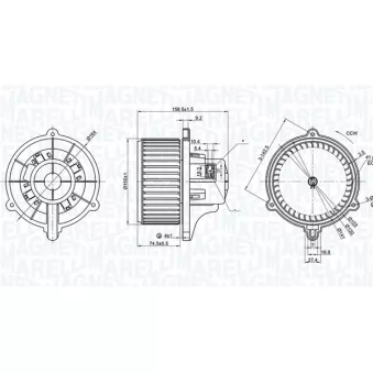 Pulseur d'air habitacle MAGNETI MARELLI 069412384010