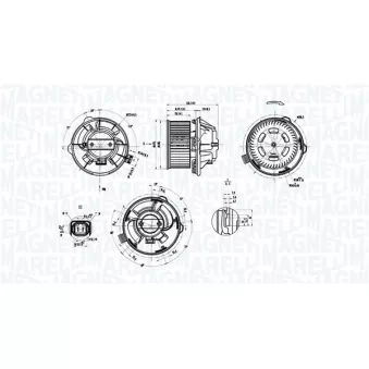 Pulseur d'air habitacle MAGNETI MARELLI 069412389010