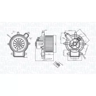 Pulseur d'air habitacle MAGNETI MARELLI 069412398010