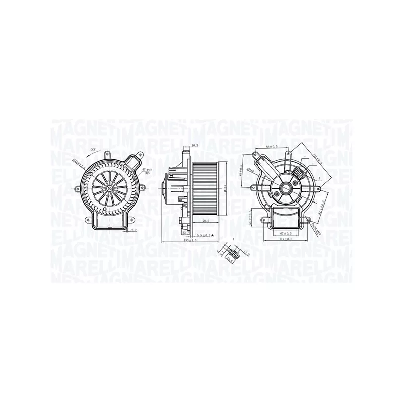 Pulseur d'air habitacle MAGNETI MARELLI 069412398010