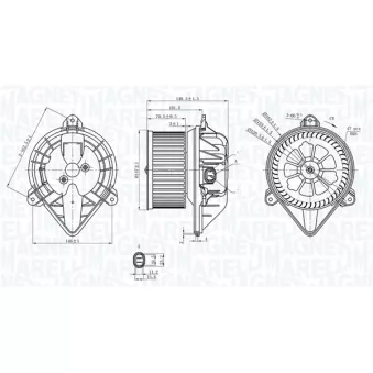 Pulseur d'air habitacle MAGNETI MARELLI 069412399010