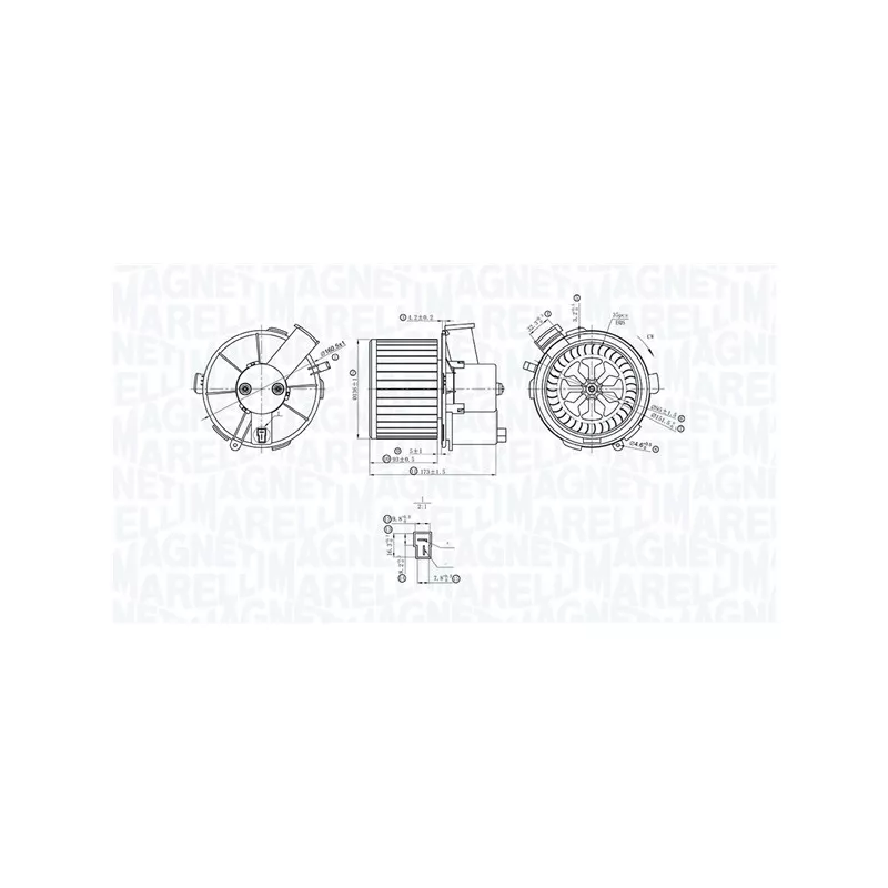 Pulseur d'air habitacle MAGNETI MARELLI 069412402010