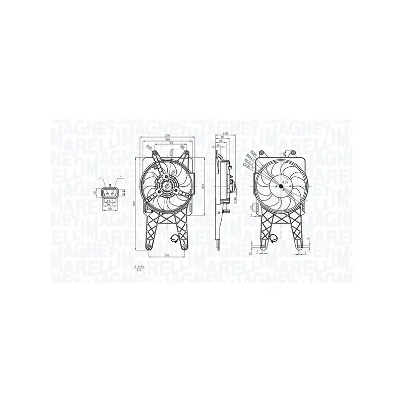 Ventilateur, refroidissement du moteur MAGNETI MARELLI 069422818010